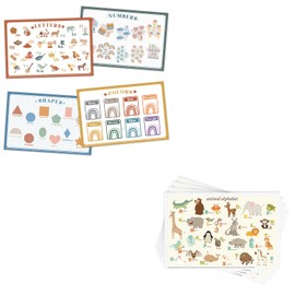 40 Pack Disposable Stick-on Placemats and 40 Pack Disposable Placemats Bundle