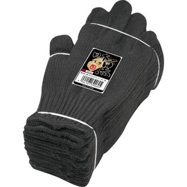 ACE AG101 Japan Ichi Work Gloves, Black, 12 Pairs