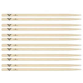 Vater Hickory 1A Nylon Tip Drum Sticks (6 Pair Bundle)