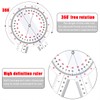 Goniometer 12 inch, Transparent Orthopedic Angle Ruler Plastic Goniometer, 360