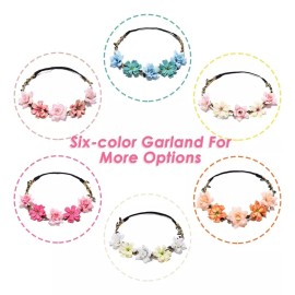 MINI BOXX Diademas Y Tocados Rosa Flor Corona Tiara Guirnalda Fiesta