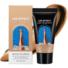 Leg Makeup Waterproof No Transfer, Leg Makeup Cream, Full Coverage Body Makeup Waterproof Foundation, Leg and Body Makeup for Tattoo Cover Up, Even Natural Skin Tone of Legs (Wheat, 30g/1oz)