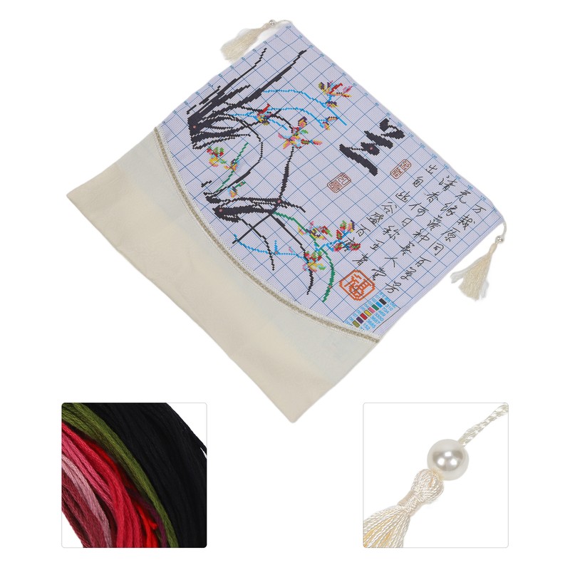 Throw Pillow Embroidery Kit Multi Purpose Comfortable Soft Clivia Pattern