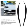 Front Headlight Eyebrow Cover ABS Black Front Headlight Lamp Eyebrow