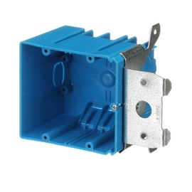 Carlon B234ADJ Outlet Box, New Work, 2 Gang, 3-5/8-Inch Length by 5-5/8-Inch Width by 3-Inch Depth, Blue