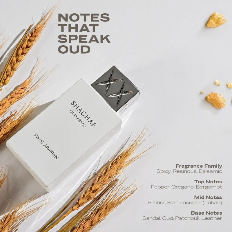 Swiss Arabian Shaghaf Oud Abyad EDP 75ml – Unisex Long-Lasting