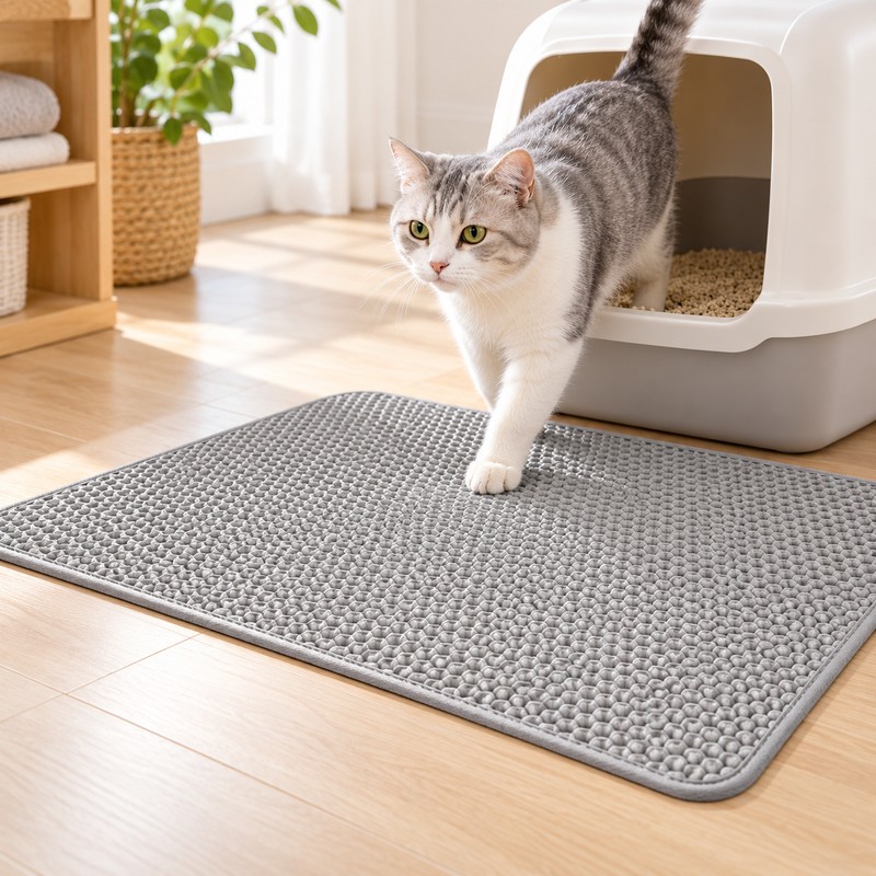 Double Layer Cat Litter Mat for Litter Boxes – Honeycomb