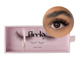 fleeky Magic Lashes - Vegan & Cruelty-Free Fake Lashes for Your Perfect Look on Fleek, Artificial Eyelashes for Gluing Made of Synthetic Hair (Just Lashes, Love)