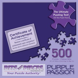 Bits and Pieces - 500 Piece Jigsaw Puzzle for Adults - 18" x 24" - Purple Passion - 500 pc Impossible Puzzle Challenging Jigsaw Family Activity