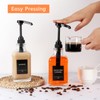 BIGIVACA Coffee Syrup Dispenser 16 oz 2 Pack,Clear Glass Syrup