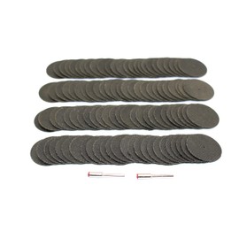 TMAX 100 pc 1-1/2 Inch Reinforced Fiberglass Cutoff Wheel Disc with Two 1/8 Inch Mandrel, for Dremel Rotary Tools