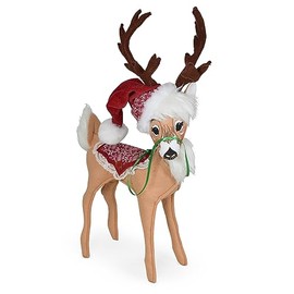 Annalee Poinsettia Reindeer, 12 inch Collectible Figurine