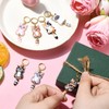 Stiesy 7Pcs Cat Stitch Markers Enamel Cat Charms Crochet Leverback