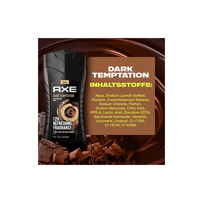 Axe Dark Temptation XL 3-in-1 Shower Gel & Shampoo for