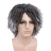GNIMEGIL Gray Ombre Dreadlocks Wigs for Men Braided Wig Medium