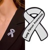 Montesy Ribbon Lung Cancers Awareness Enamel Pin Brooch Metal Badges