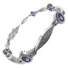 Ladies Sterling Silver Gemset 7" Bracelet Bangle