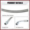 HEROFFIX 4AN Turbo Oil Feed Line 24" Length Stainless Steel