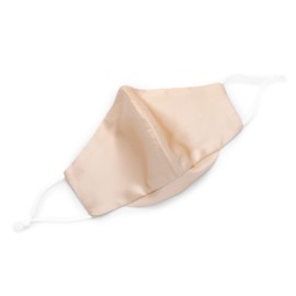 100% Mulberry Silk Face Mask, Face Masks Washable UK, Reusable Face Masks, 2 Layers Nose Wire Adjustable. UK (Nude 01)