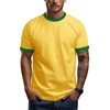 Ringer Tee Men Vintage Crewneck Athletic Retro T Shirts Short
