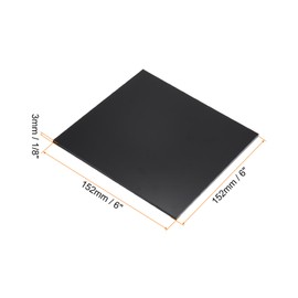 Rebower 152 x 152 x 3mm HDPE Plastic Sheet, High Density Polyethylene Sheet Cutting Board Black Solid Block, [for Marine, DIY, Home Floor]