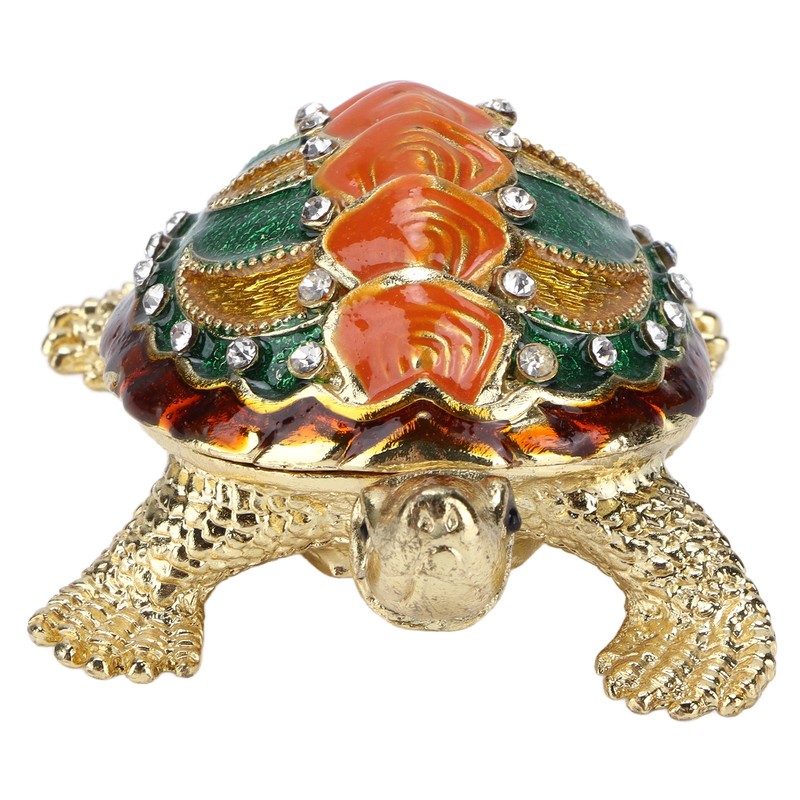 Turtle Trinket Box Turtle Band Jewelry Trinket Box with Painted