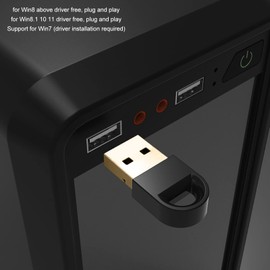USB Bluetooth Adapter for PC, Mini Bluetooth 5.3 Dongle Receiver Support 11 10 8, for Desktop, Laptop, Mouse, Printers, Headsets, Speakers, Controll