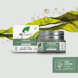 Dr Organic Ageless Eye Contour Serum with Organic Seaweed, NEW,Moisturising, Fine Lines, Wrinkles, Natural, Vegan, Cruelty-Free, Paraben & SLS-Free, Recycle &Recyclable, Certified Organic, 15ml