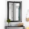 Head West Black Rectangular Metal Framed Swivel Floating Wall Mirror,