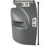 Box Truck Corner Cap RH Curbside, 13.75 x 8.75 inches,