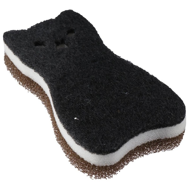 Sponge Dish Scrubber 4 Pcs Cute Cat Shape Sponge 3