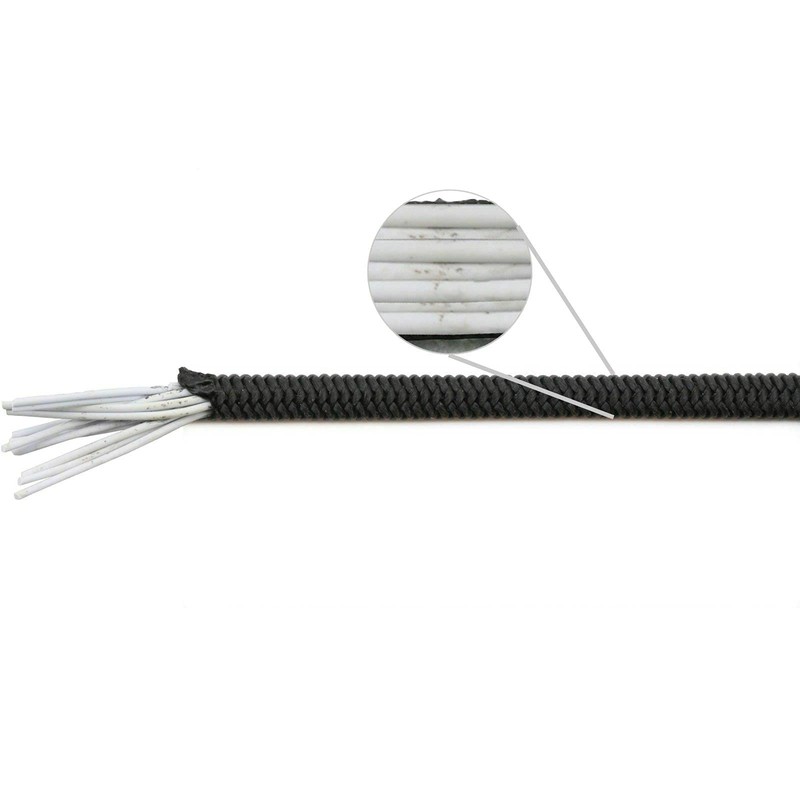 10 m / 32 ft of 6 mm Black Elastic