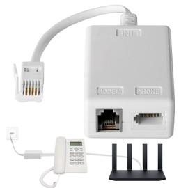 Grosion ADSL Filter Microfilter for Broadband Phone,BT Plug to ADSL RJ11 Splitter Adapter, Microfilter Broadband Internet Microfilter Splitter for BT Sky Talktalk Landline,Fax,Wifi Telephone