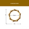 Jolitee Shining Gold Bamboo Napkin Rings Set of 4 -