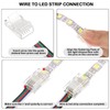 Flutesan 10 Packs Solderless LED Strip Connector, Transparent Track Lighting