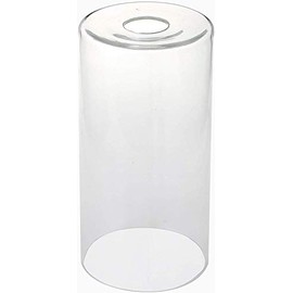GoLucky Cylinder Lamp Fixture Shade Replacement - White/Frosted/Bubble/Clear/Opal Glass With 1-5/8 Inch Fitter (Clear, 3''(D) X 6''(H))