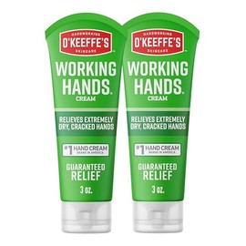 O'Keeffe's Working Hands - Crema de manos para sequedad extrema - tubo de 3 oz (paquete de 2) - Cuidado reparador de la piel para manos agrietadas y s