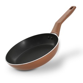 NutriChef (PRTNCCWA13BRSMFP) COPPER OPEN 8'' -INCHES, 8" Frying Pan, Brown