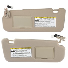 ROADFAR Beige Left & Right Sides Car Sun Visor Assembly with Sunroof Fits for Hyundai Sonata 2005-2008