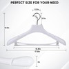 Suit Hangers for Men 50 Pack, White Coat Hangers Extra