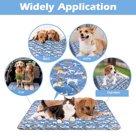 ZINGTERRA Dog Cooling Mat,Cat Self Cool Ice Pad,Lightweight Pet Pads Blanket Bed Cover,Puppies Summer Cool Tech Fabric,Washable Dog Sleeping Mat for Home & Outdoor,Keep Cooling for Pets