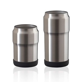 Atlas AWCH-350-500SVset Insulated Can Holder, Silver, 11.8 fl oz (350 ml), 16.9 fl oz (500 ml), Cold Insulated, For Outdoor Activities