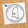 Mississippi State Professional Pre-Inked Round Address Stamp for Home Use