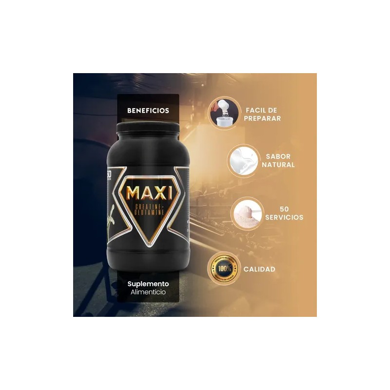 Creatina + Glutamina Maxi Protein 1 Kg 50 Servicios