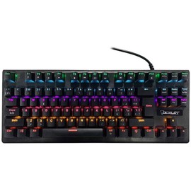 OCELOT GAMING Teclado Gamer Compacto OGMK02. Mecánico de Switch Azul, Fabricado en Plástico, Iluminación Led Tipo RGB Ajustable, Tecnología PlugPlay. 