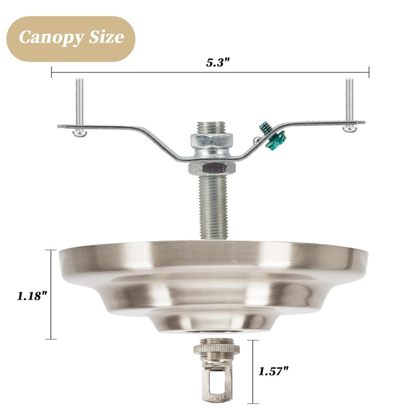 SHENGQINGTOP Heavy Duty Light Fixture Canopy Kit 5.3 Inches Diameter