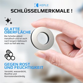 M6 Washers DIN 125 ISO 7089 Zinc Plated Alloy Steel U Mudguard Body Washers Alloy Steel Plain Wide Round for Screws Pack of 100