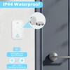 VFANDV Wireless Doorbell Outdoor LED Indicator Buttons Wireless Waterproof Outdoor