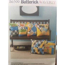 Butterick Waverly throw pillows sewing pattern B6500 6 variations