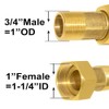 Joywayus Brass Water Meter Pipe Fitting Hex Nipple 3/4” NPS